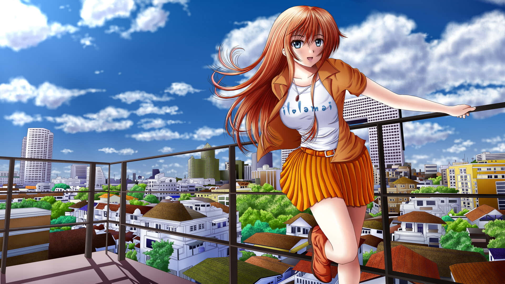 Good Anime Girl With Brown Hair Wallpaper