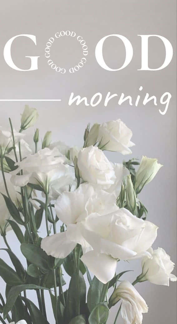 Good Morning Floral Greeting Wallpaper