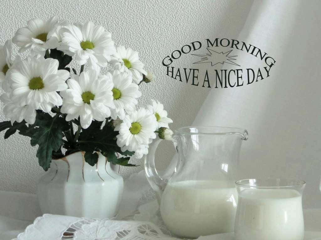 Good Morning Friday Flowers Milk Pitcher Wallpaper