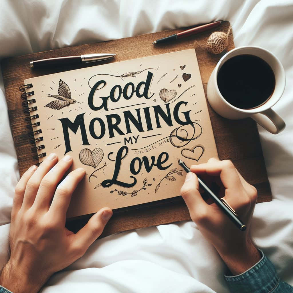 Good Morning My Love Handwritten Note Wallpaper