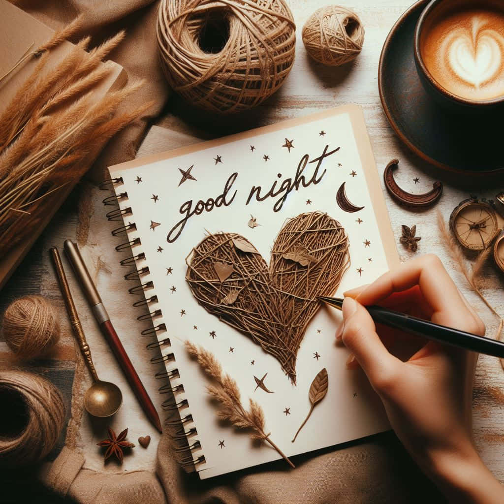 Good Night My Love Crafting Image Wallpaper