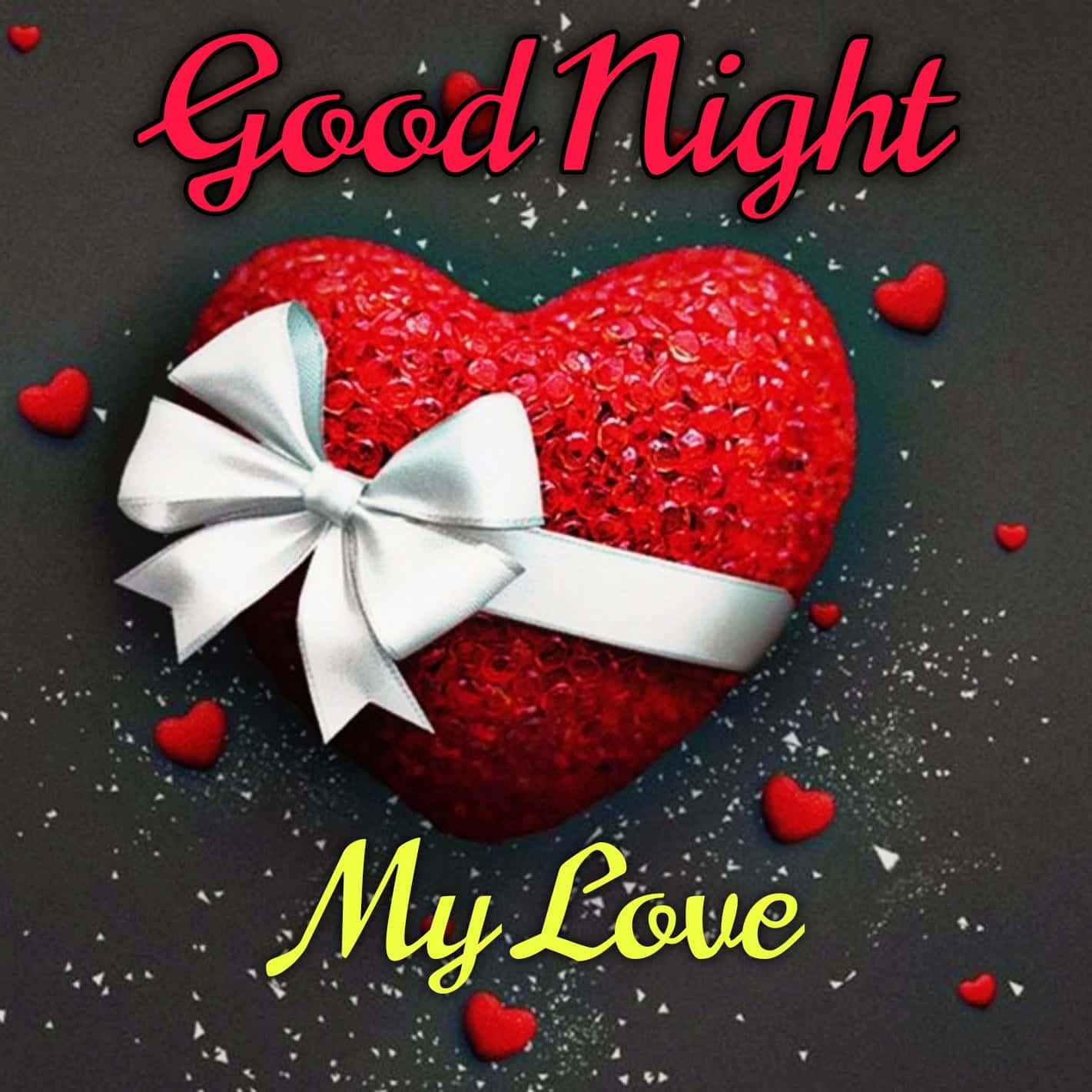 Good Night My Love Heart Image Wallpaper