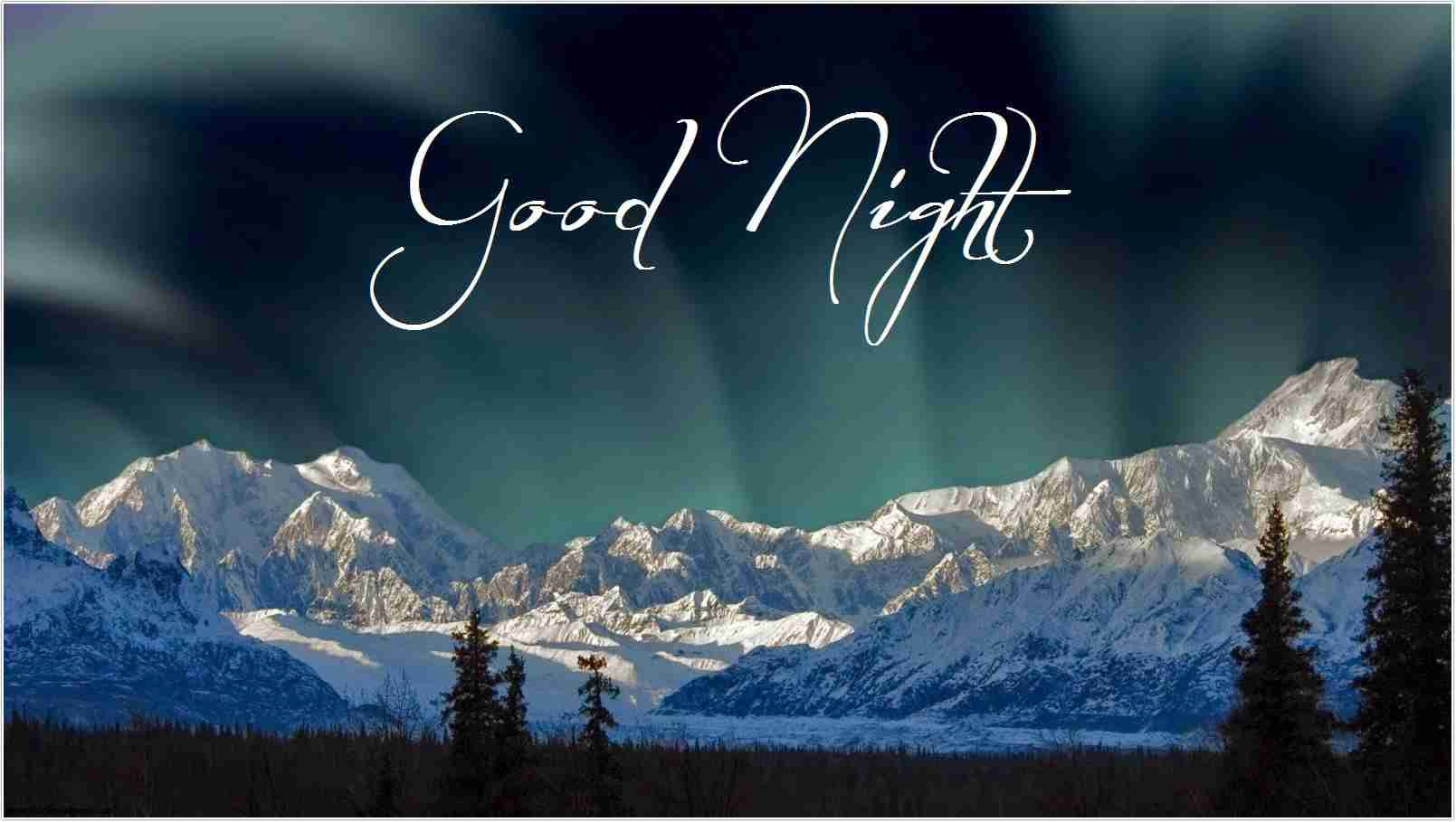 Good Night Snowy Vista Wallpaper