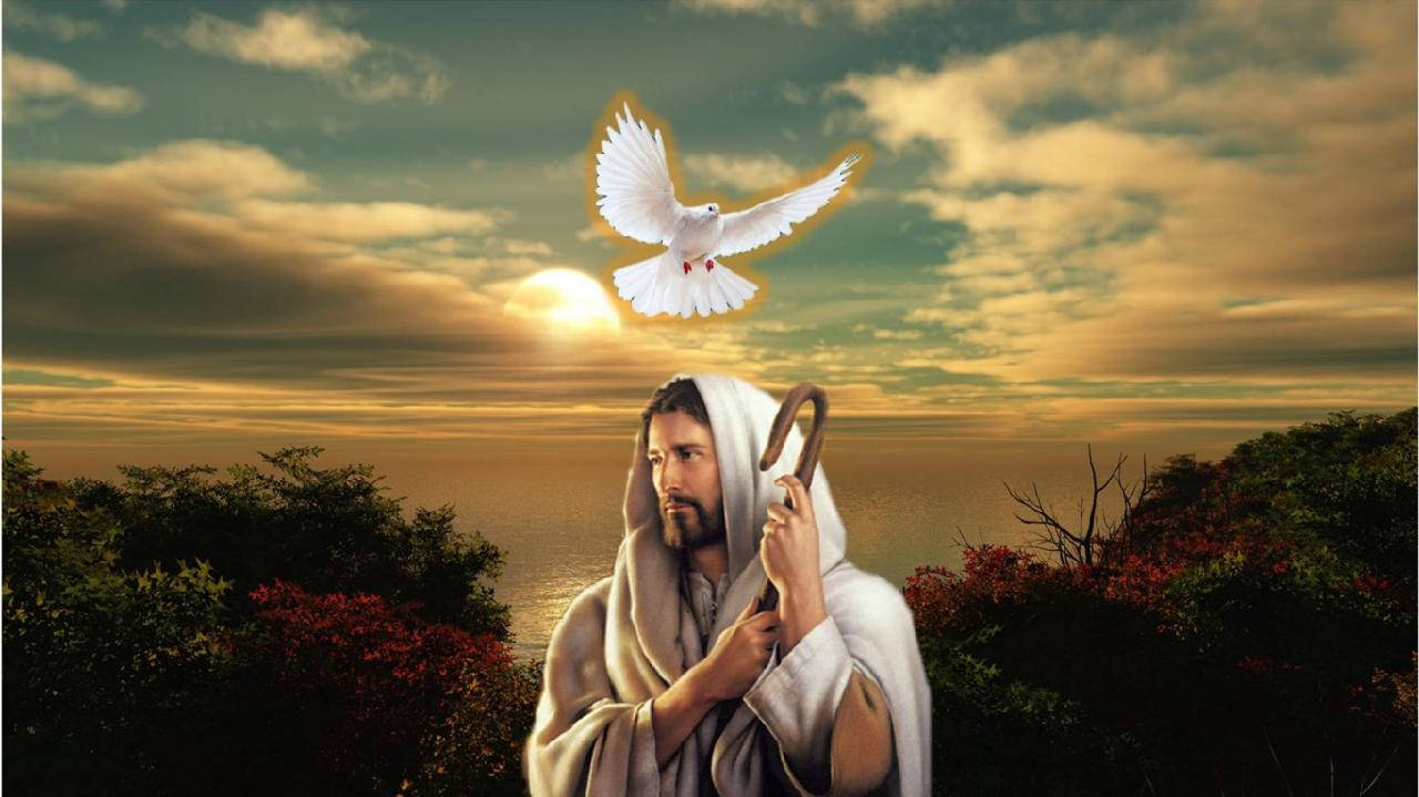 Good Shepherd Jesus And The Holy Spirit Wallpaper
