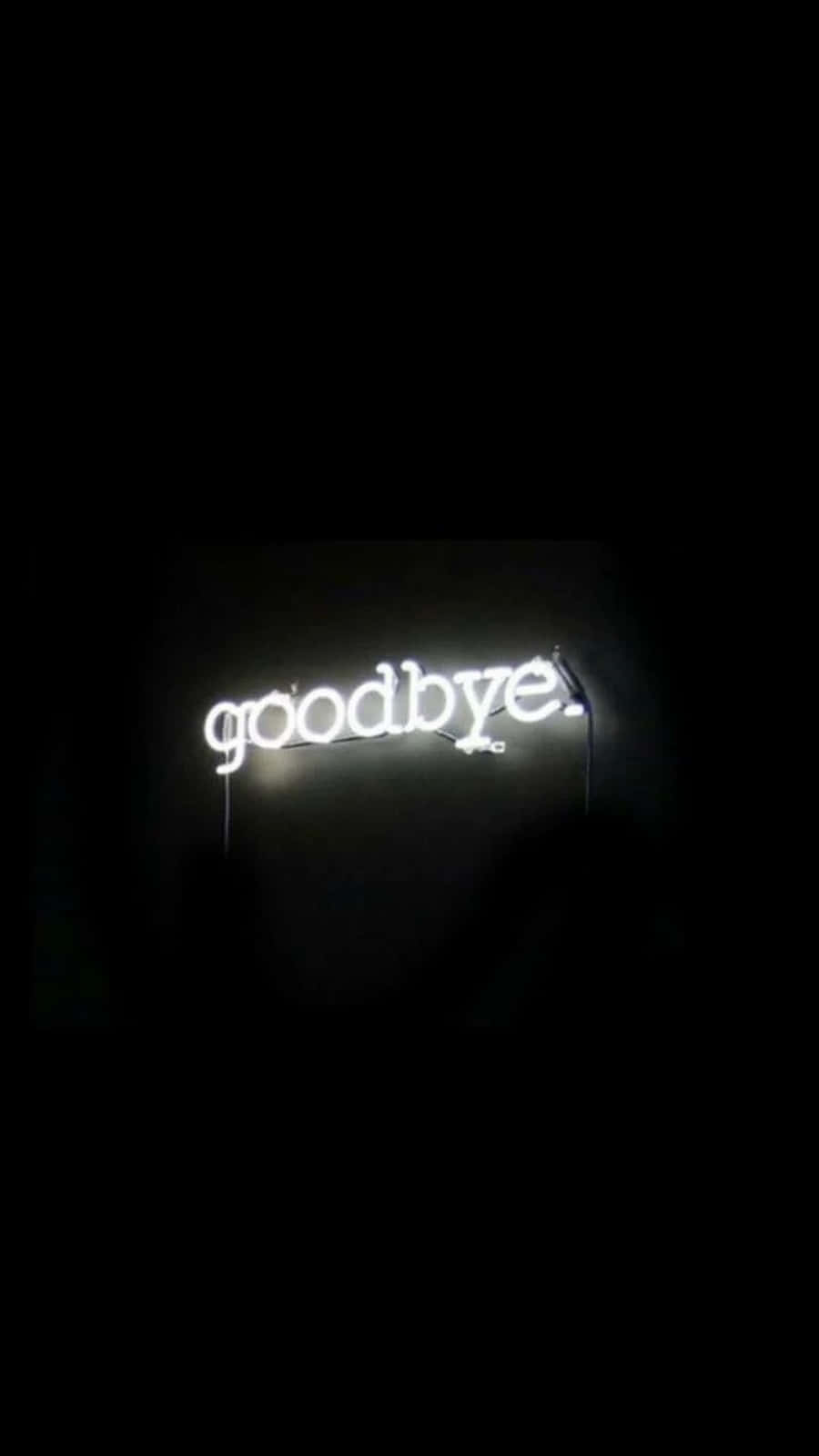 Goodbye Neon Signin Darkness Wallpaper