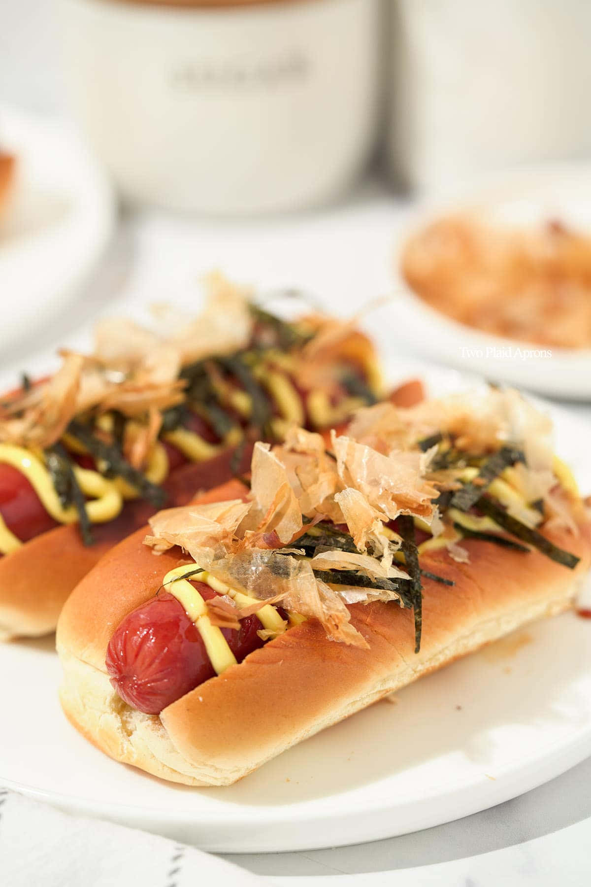 Gourmet Hot Dogwith Toppings Wallpaper