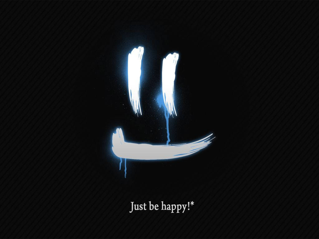 Graffiti Style Just Be Happy Face Wallpaper