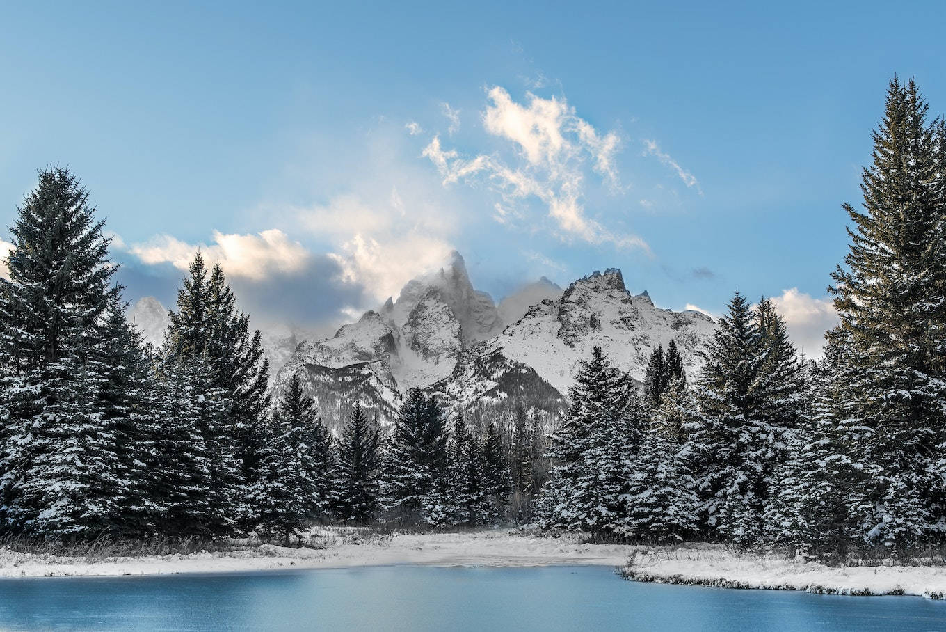 Grand Teton National Park Blue Aesthetic Wallpaper