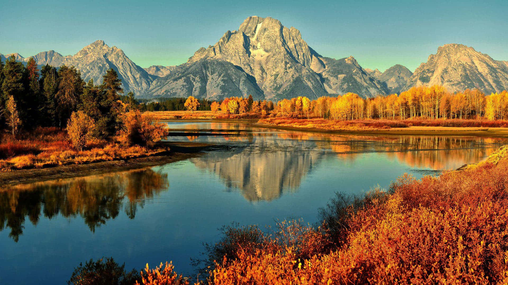 Grand Teton National Park Mountain Landscape Wallpaper