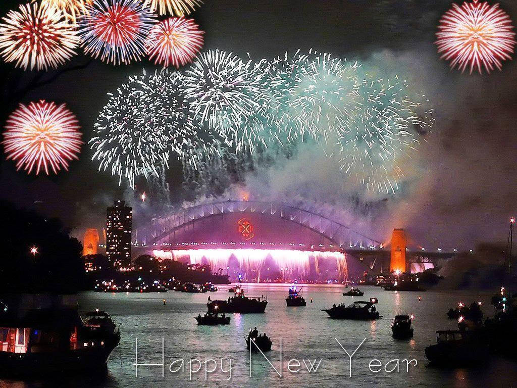 Grandiose Happy New Year Fireworks Wallpaper