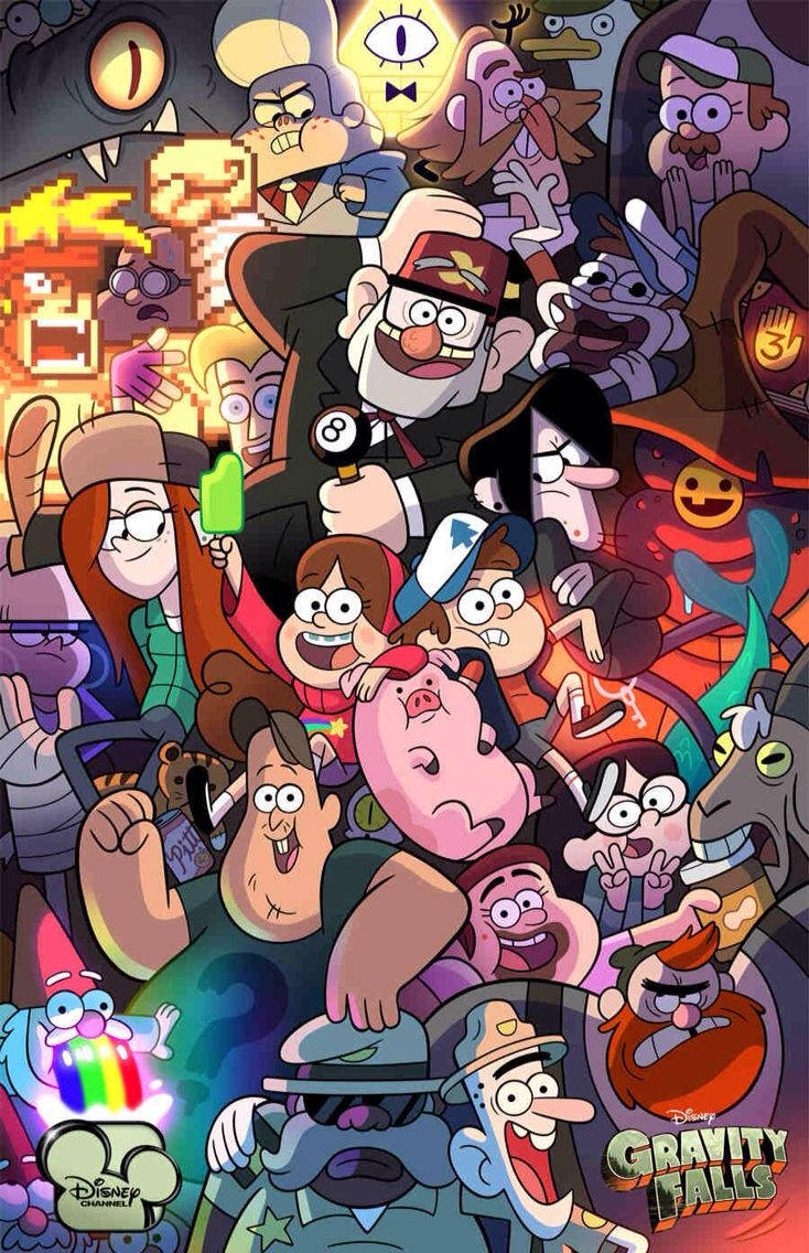 Gravity Falls Characters Poster Wallpaper