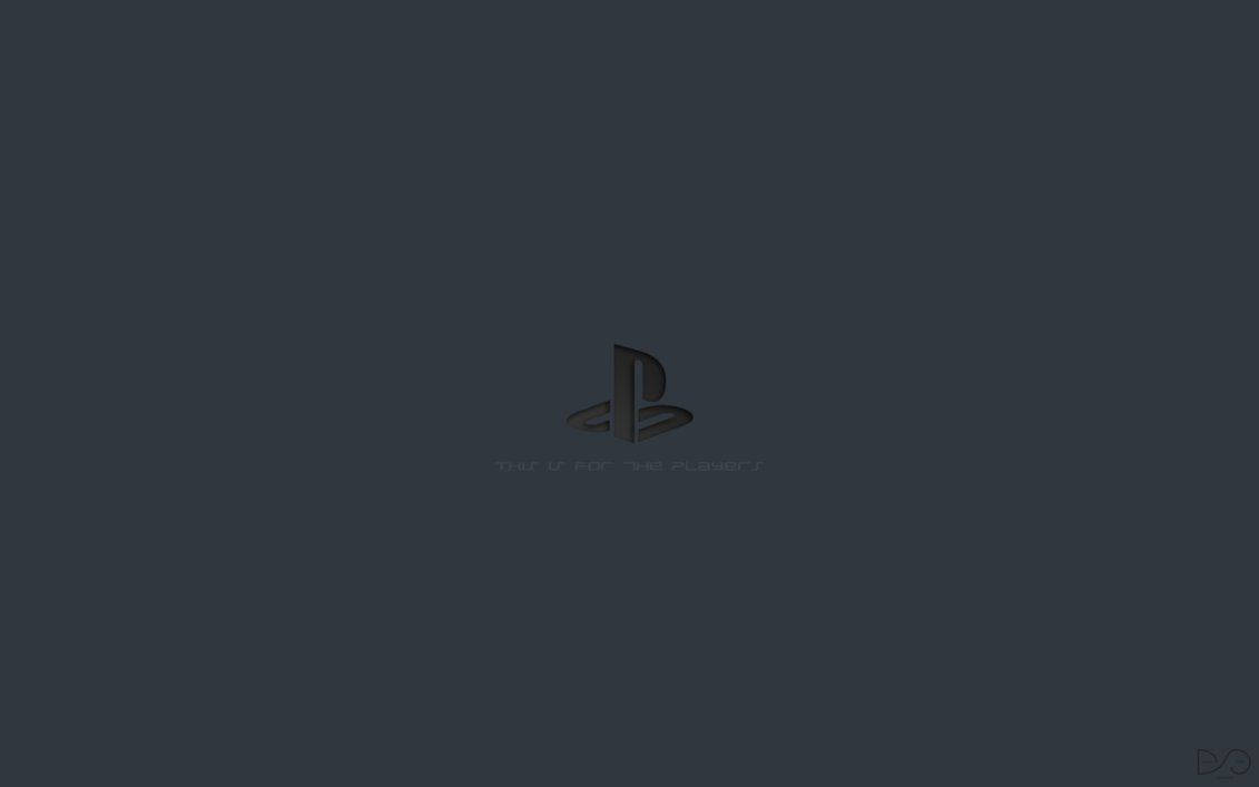 Gray Black Playstation Logo Wallpaper