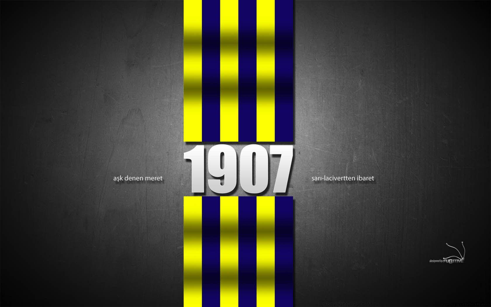 Gray Gradient Background Fenerbahce Wallpaper