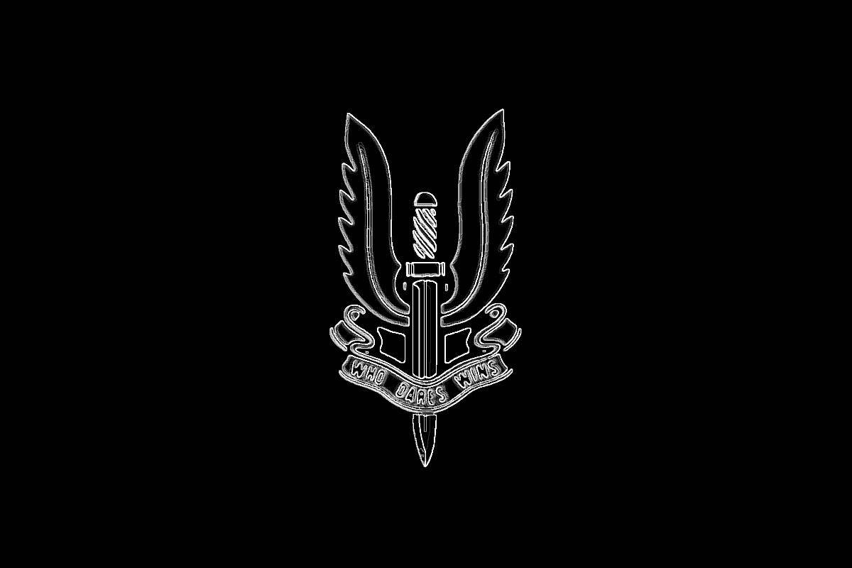 Gray Outline Of Balidan Badge Wallpaper