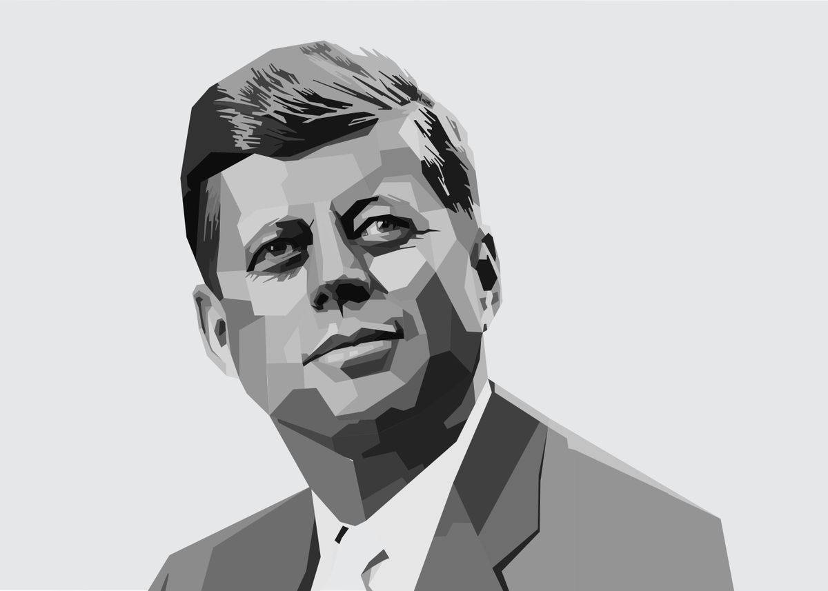 Grayscale Art John F. Kennedy Wallpaper