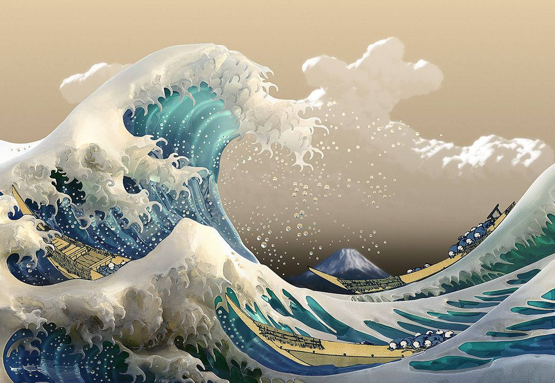 Great Wave Of Kanagawa Japanese Art Wallpaper