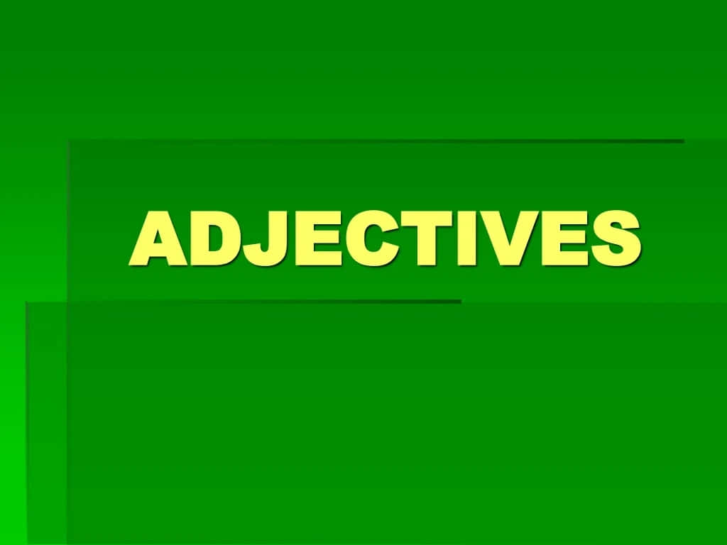 Green Adjectives Graphic Wallpaper