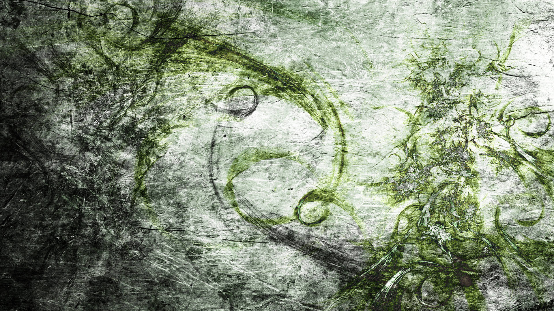 Green And Grey Abstract Art Grunge Pfp Wallpaper