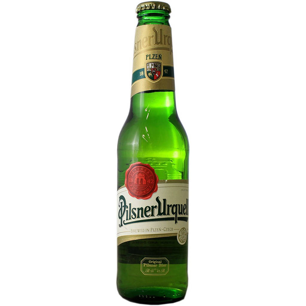 Green Bottle Of Pilsner Urquell Wallpaper