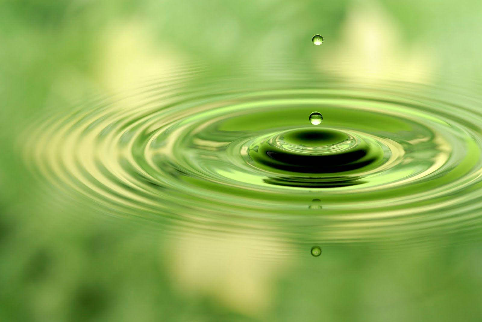 Green Liquid Rippling Wallpaper