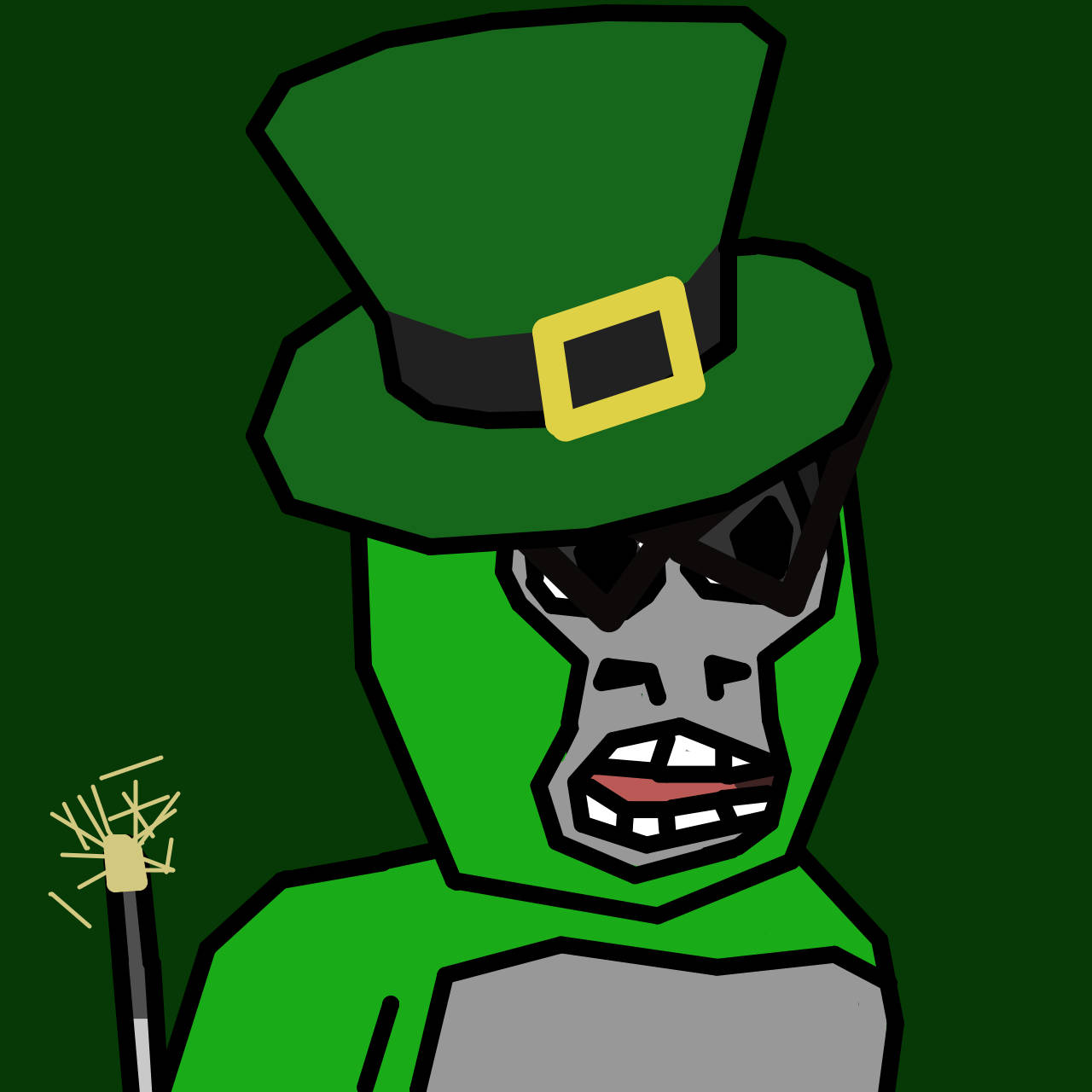 Green Top Hat Gorilla Tag Pfp Wallpaper