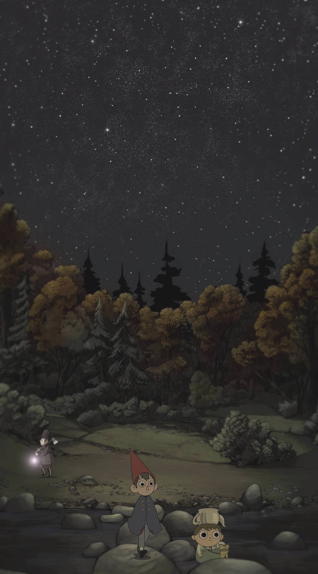 Greg Wirt Under Night Sky Over The Garden Wall Wallpaper