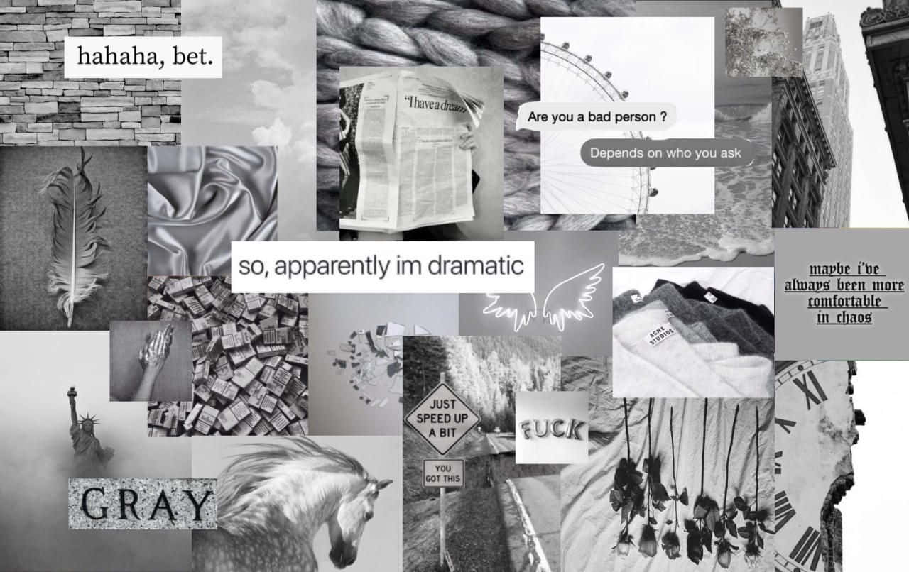 Grey Aesthetic Desktop Wallpaper Wallpaper