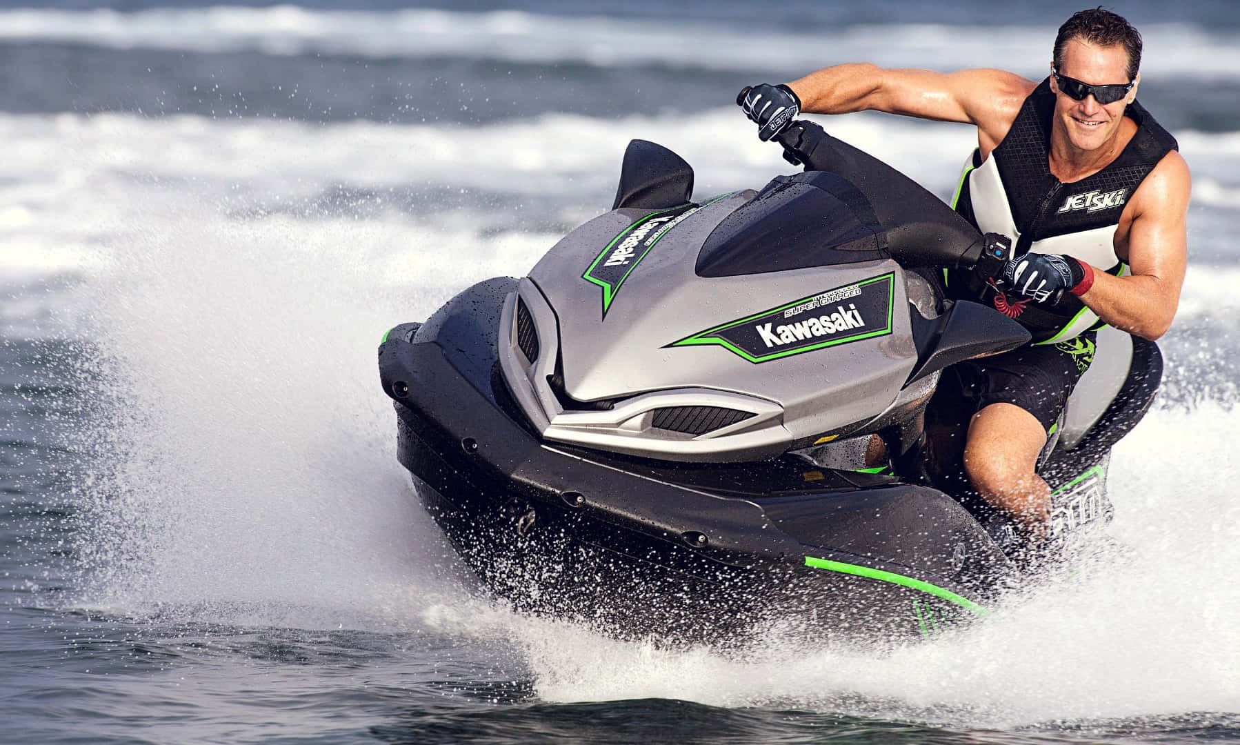 Grey Kawasaki Jet Ski Wallpaper