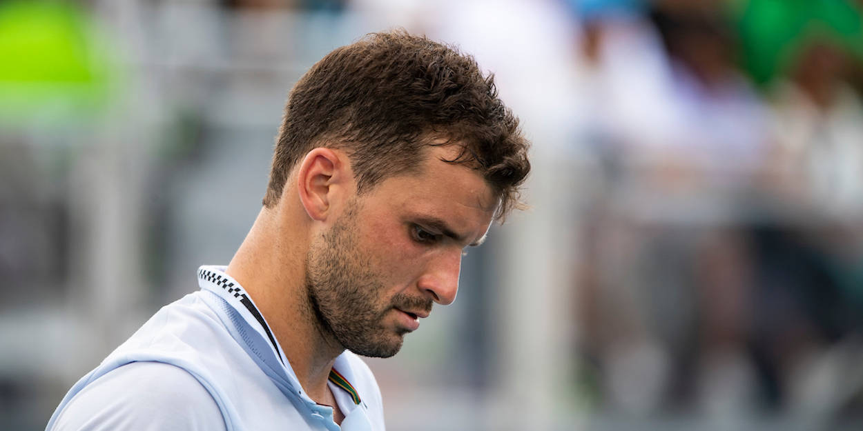 Grigor Dimitrov Looking Down Wallpaper