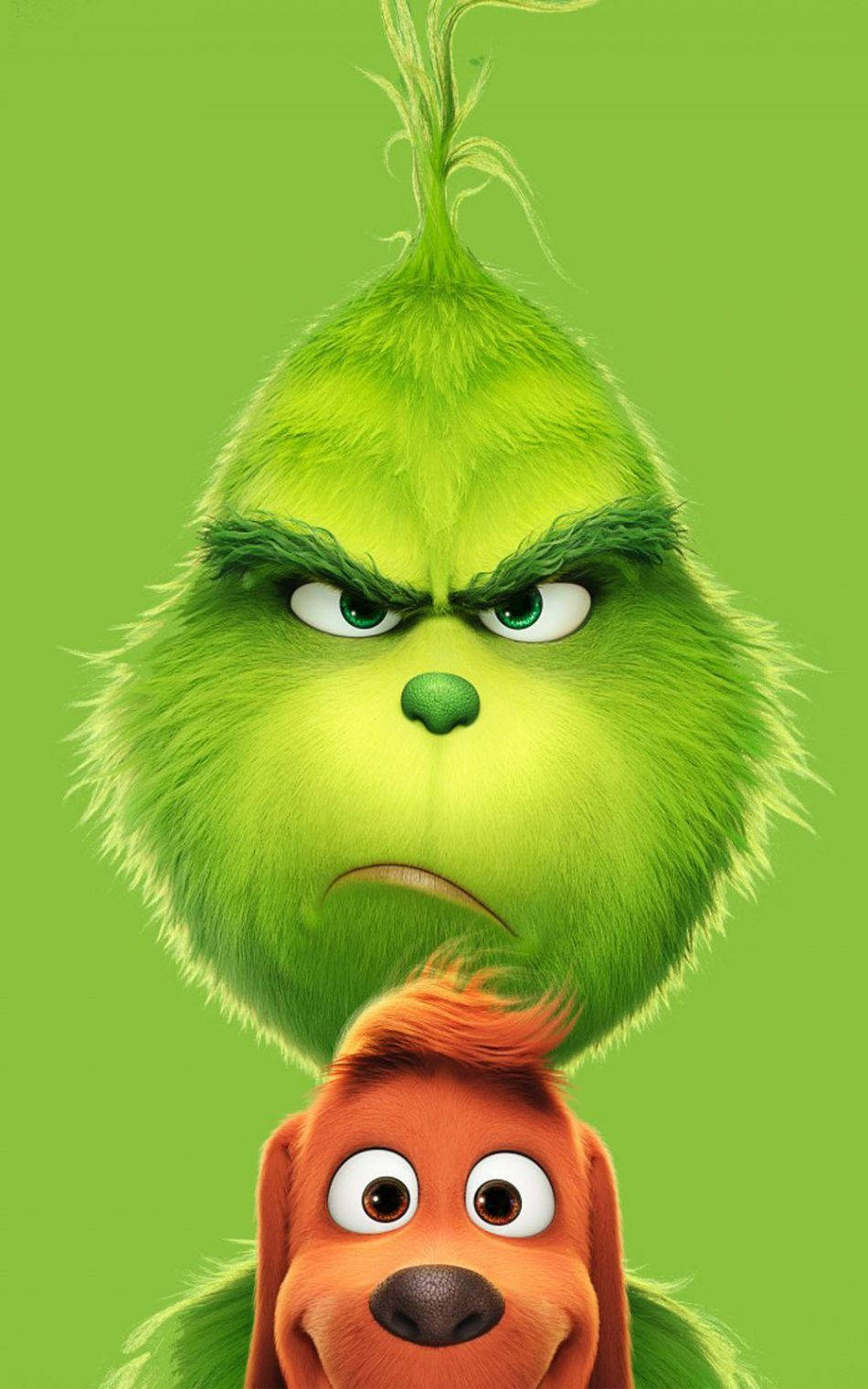 Grinch And Max Cartoon Phone Wallpaper