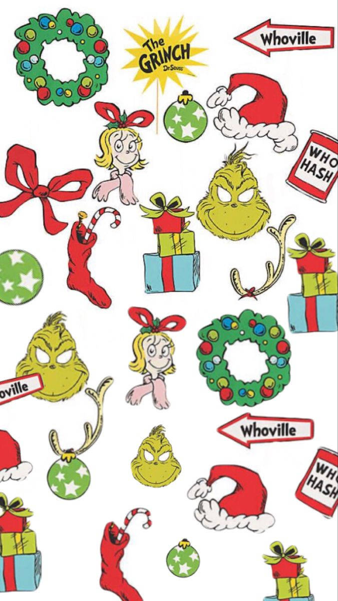 Grinch Christmas Icons Wallpaper