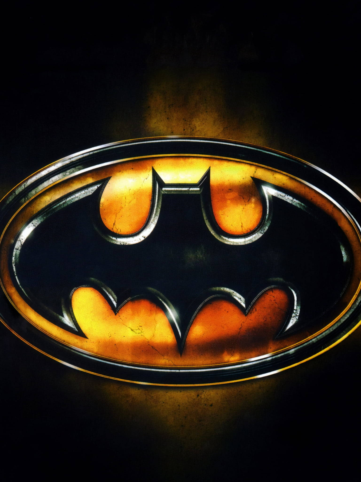 Grunge Yellow Batman Logo Iphone Wallpaper