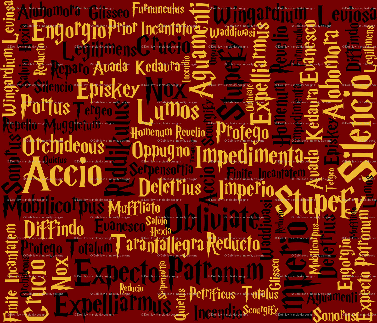 Gryffindor House Spell Collage Wallpaper