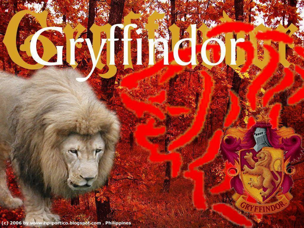 Gryffindor Lionand Crest Wallpaper