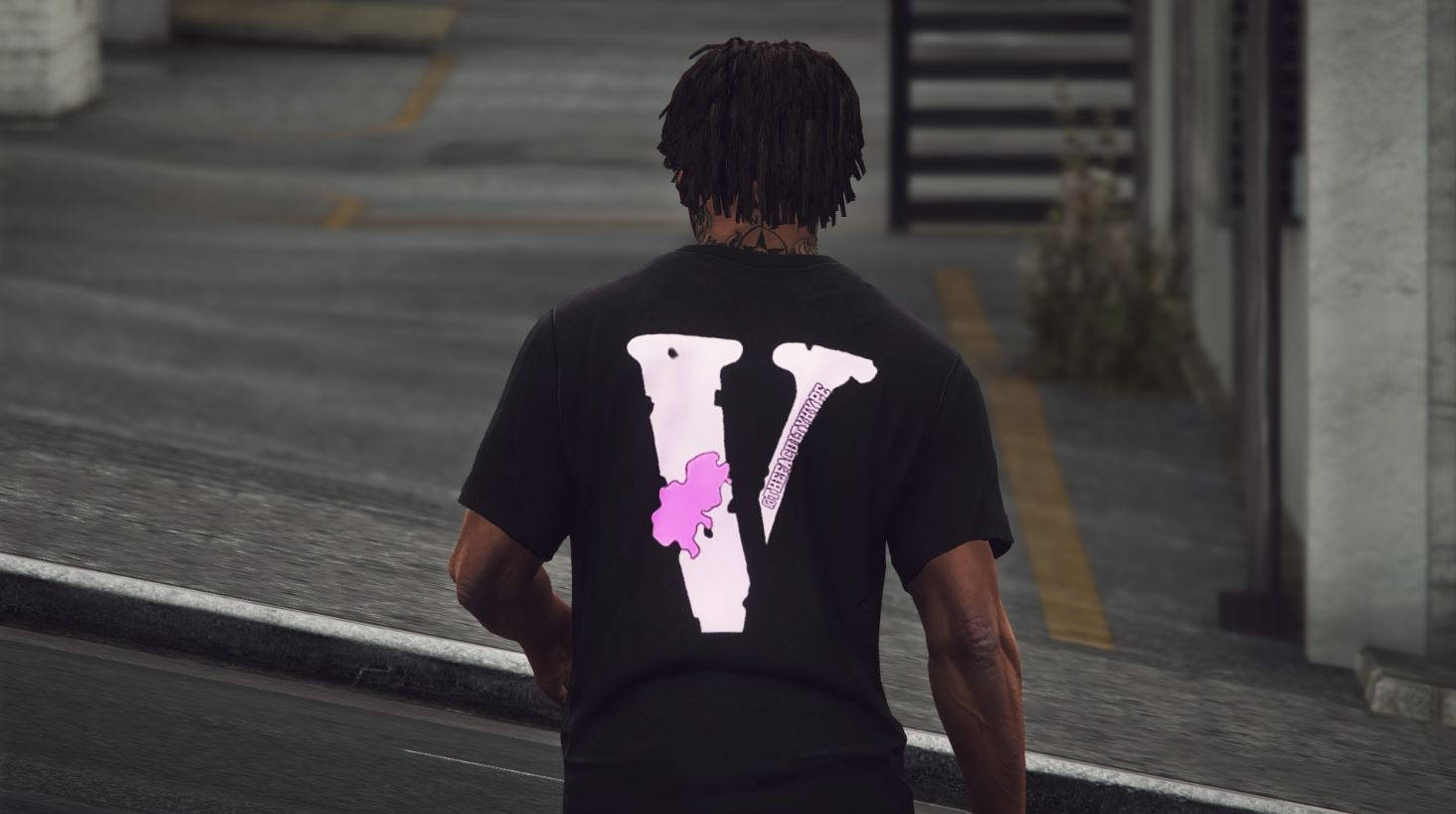 Gta 5 Mod Character In Black Shirt Vlone Pfp Wallpaper