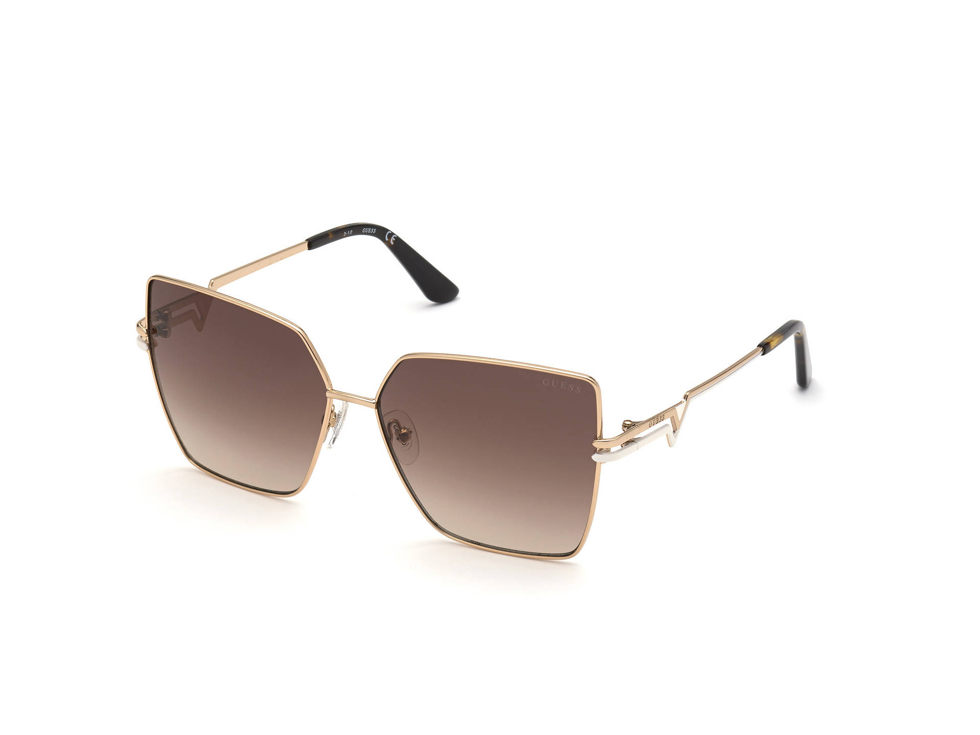 Guess Shiny Rose Gold Sunglasses Gu7733 C61 28f Wallpaper