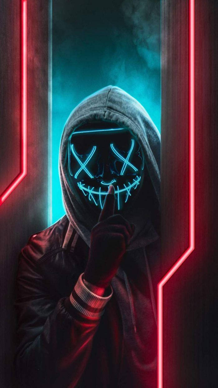 Hacker With Finger Silenced Gesture 3d Wallpaper