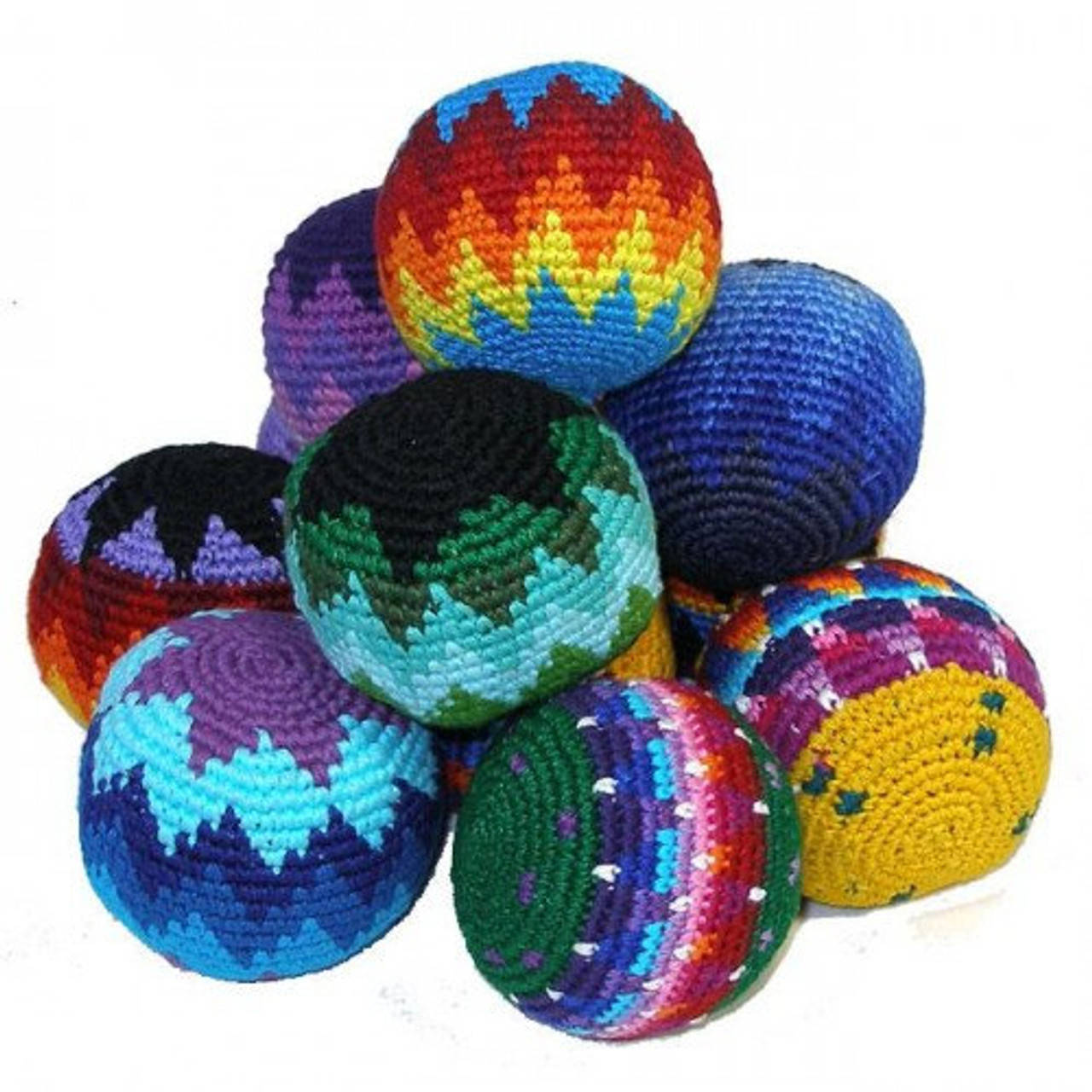 Hacky Sack Crochet Colorful Vibrant Wallpaper