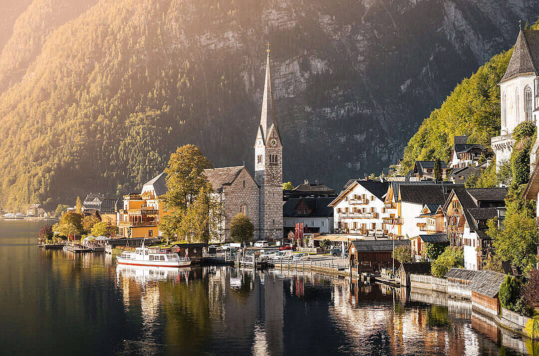 Hallstatt Church Imac 4k Wallpaper