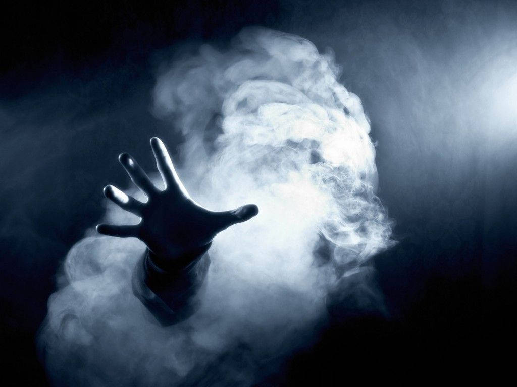 Hand In White Smoke Wallpaper
