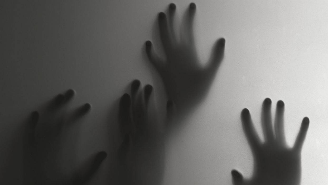 Hands Glass Shadow Scary Wallpaper