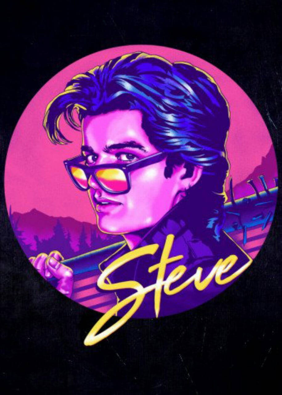 Handsome Steve Harrington Vector Art Wallpaper