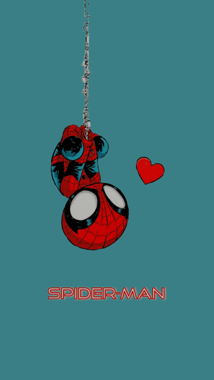 Hanging Spider-man Cute Marvel Aesthetic Wallpaper