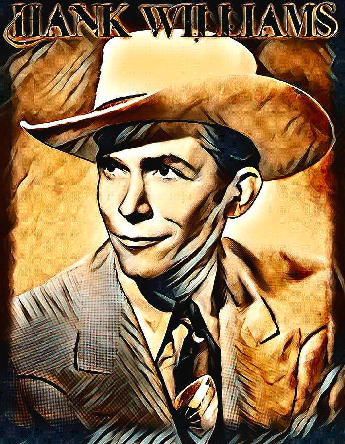 Hank Williams Digital Portrait Wallpaper