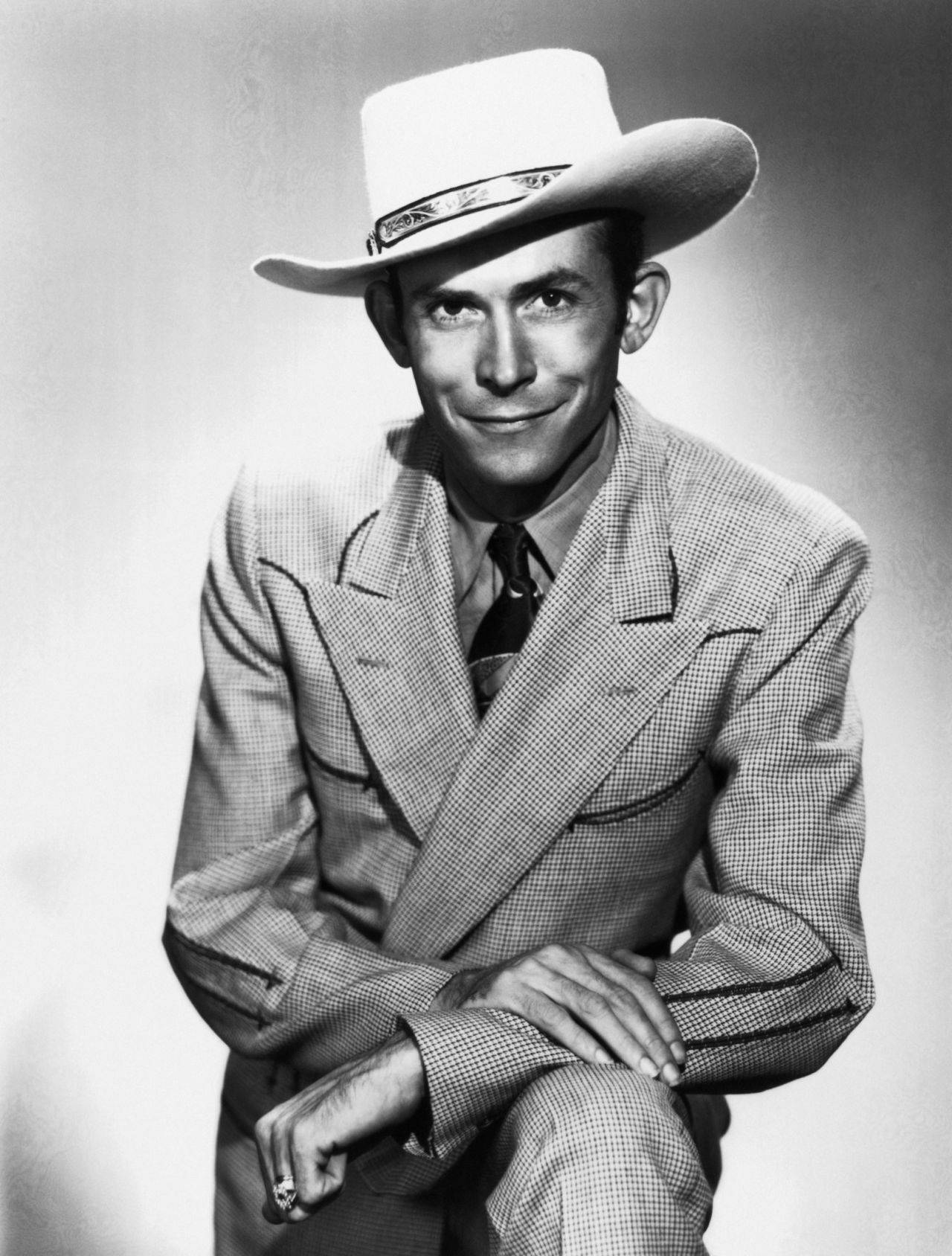 Hank Williams Smiling Portrait Wallpaper