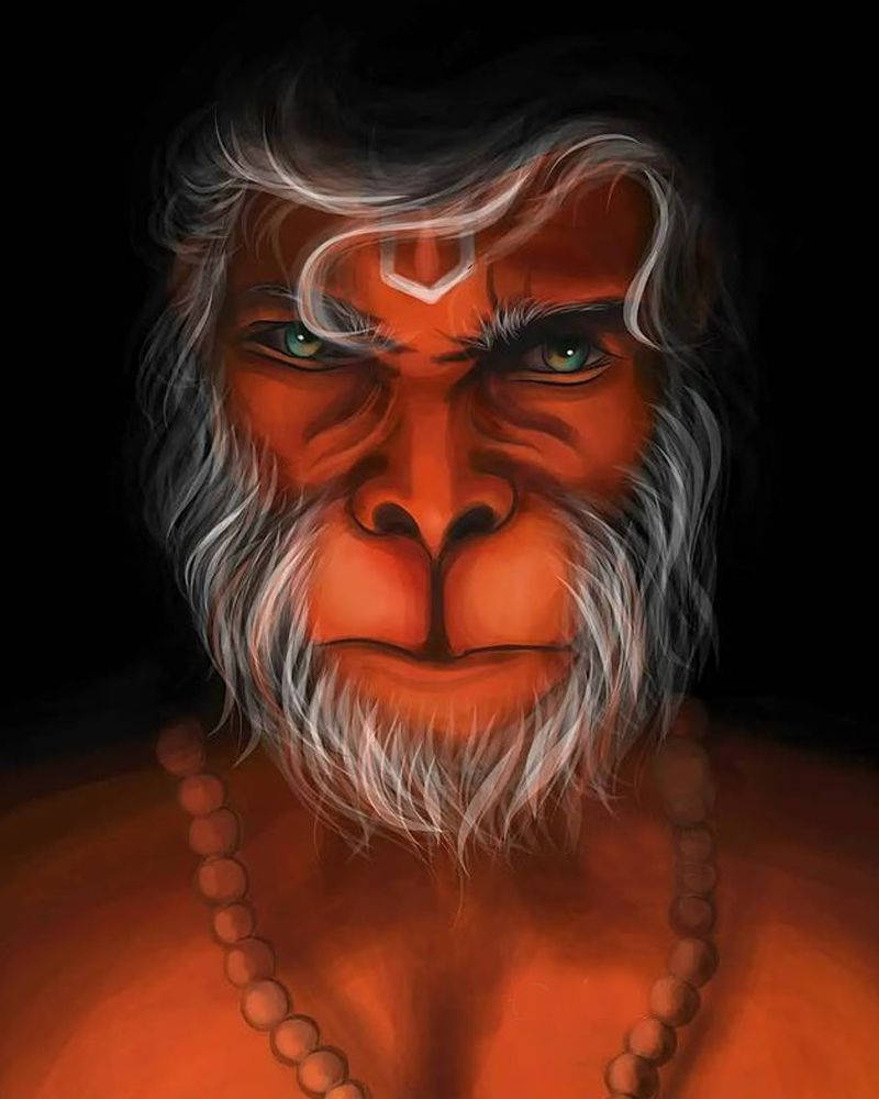 Hanuman Art Close-up Wallpaper