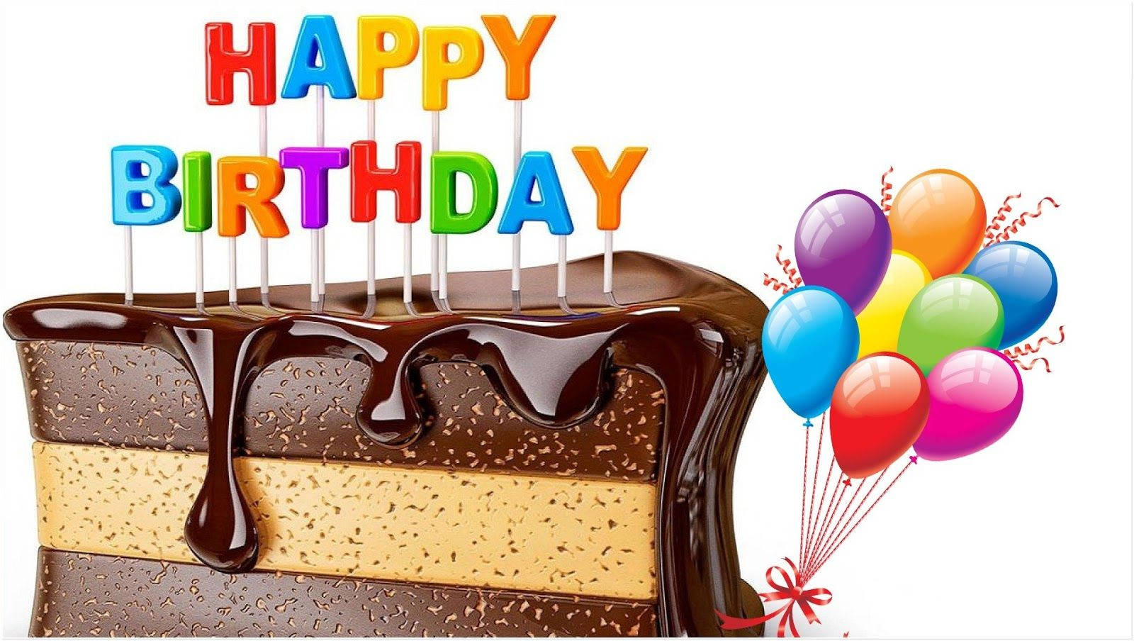 Happy Birthday Chocolate Cake Wallpaper