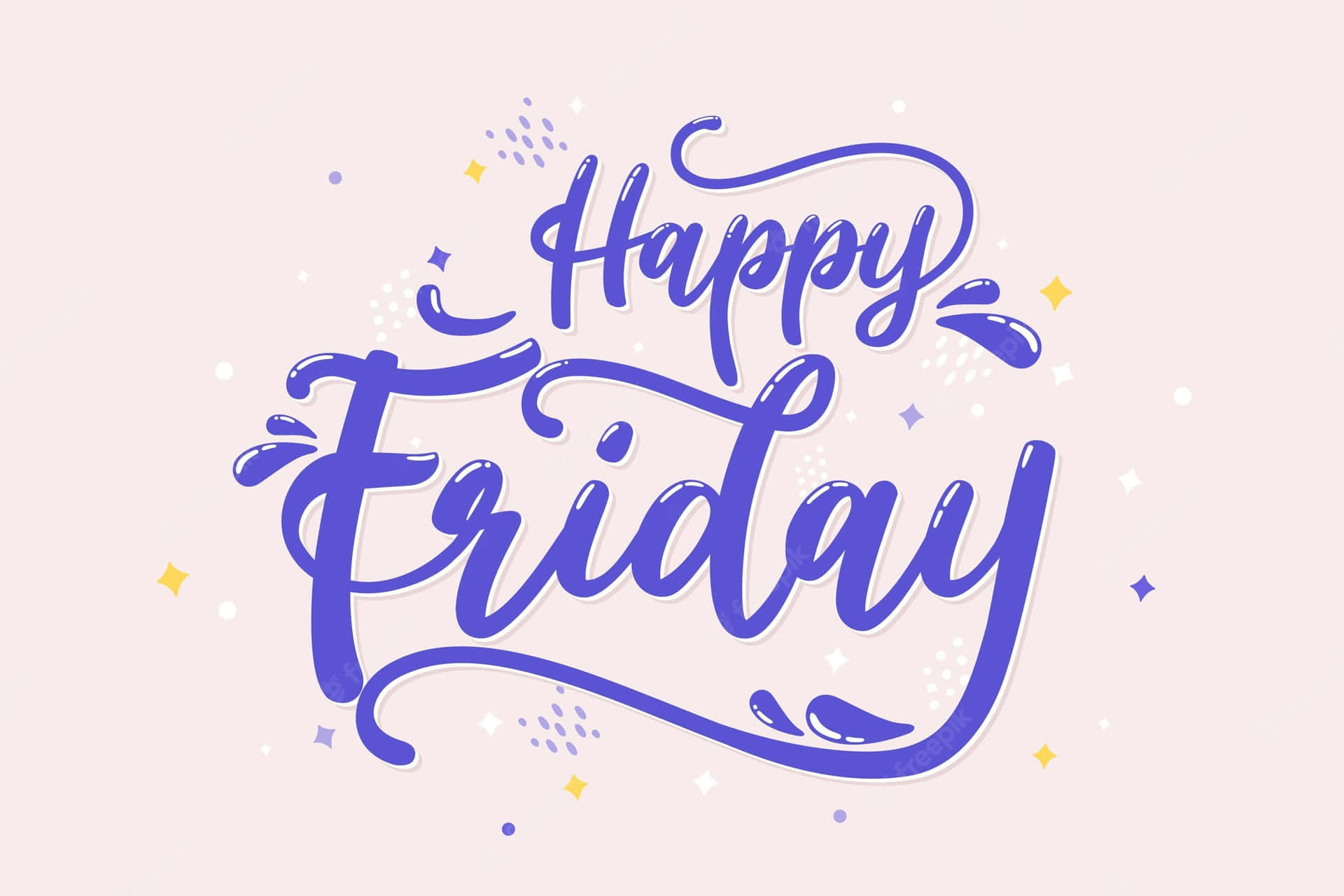 Happy Friday Lettering On A Pink Background Wallpaper