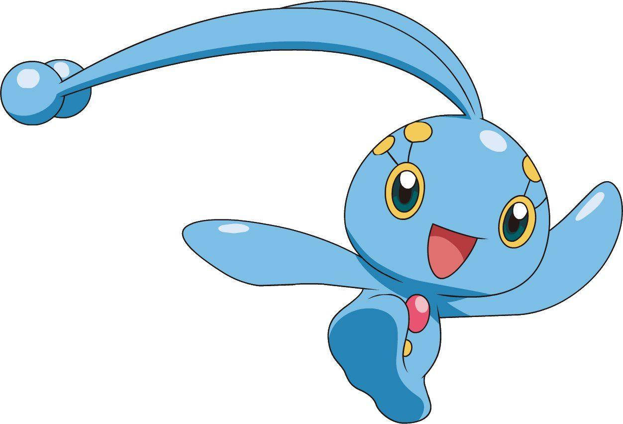 Happy Manaphy Waving Wallpaper