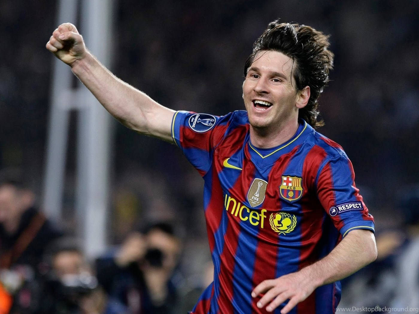 Happy Messi Soccer Unicef Wallpaper